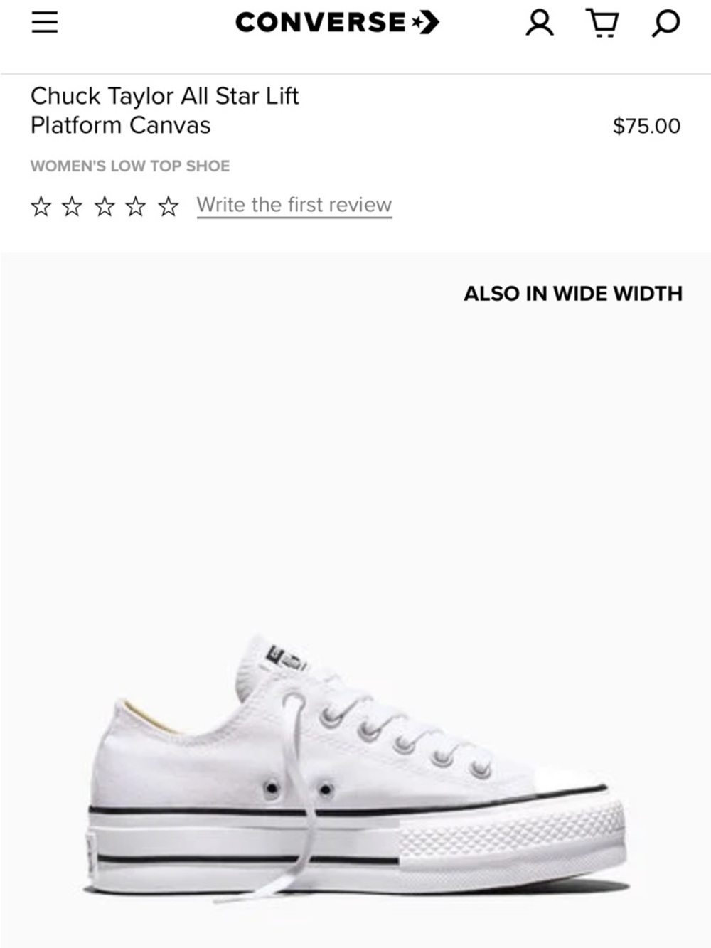 Converse Floral Low Top Sneakers - Pink and White - Chuck Taylor All Star Lift - Picture 7 of 7